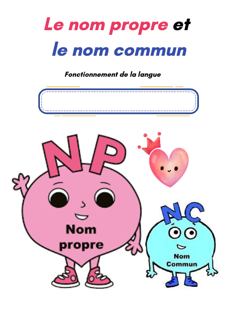 nom commun / nom propre – Dossier de français (FDL) – francais – ressource pédagogique SDMcollective