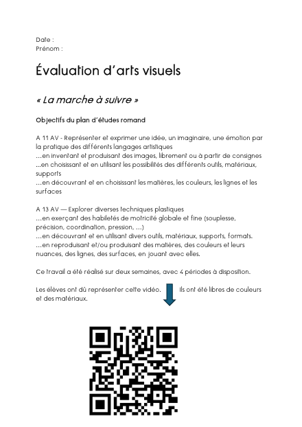 Évaluation d’arts visuels – La marche à suivre – avi – ressource pédagogique SDMcollective