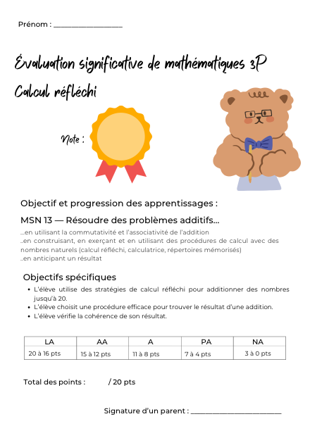TS calcul réfléchis 3P – mathematiques – ressource pédagogique SDMcollective