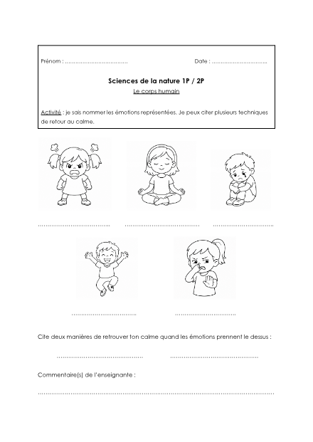 Evaluation sur les émotions – sciences – ressource pédagogique SDMcollective