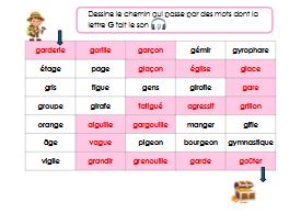 5P - M4 - Le graphème G - 2 – francais – ressource pédagogique SDMcollective