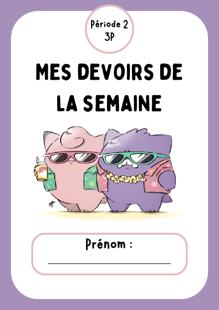 Fiche de devoirs – 3P période 2 – rituel – ressource pédagogique SDMcollective