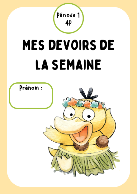 Fiche de devoirs – 4P période 1 – rituel – ressource pédagogique SDMcollective