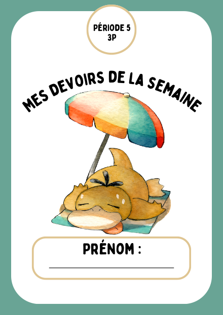Devoir 3P période 5 – rituel – ressource pédagogique SDMcollective